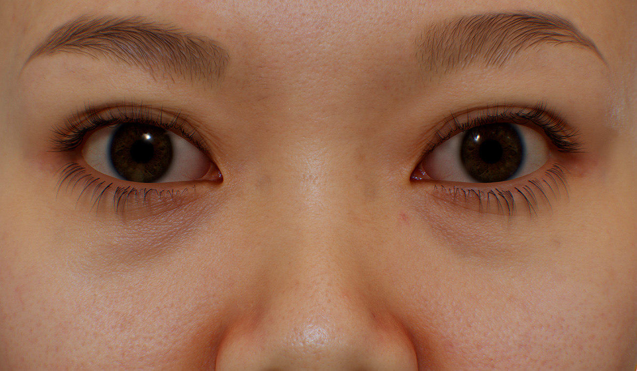 3D head model of scanned female asian model